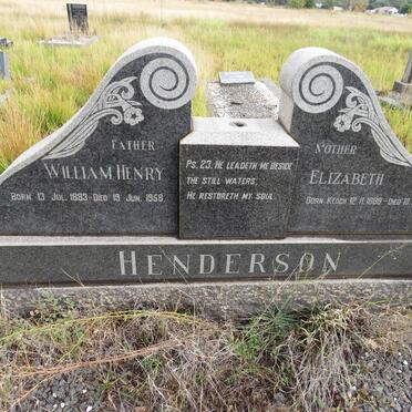 HENDERSON William Henry 1883-1958 &amp; Elizabeth KEOGH 1888-1968