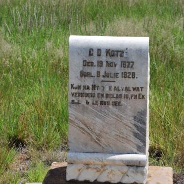 KOTZÉ G.D. 1877-1928