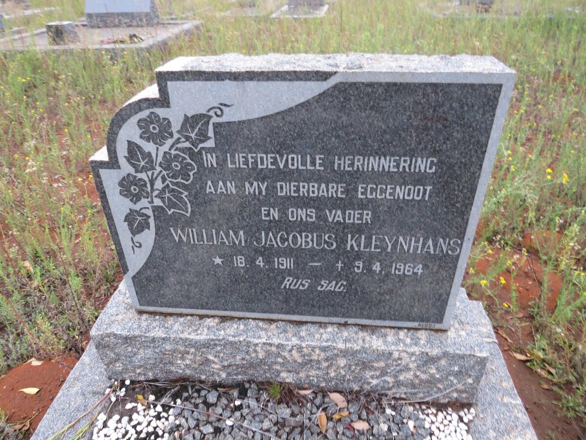 KLEYNHANS William Jacobus 1911-1964