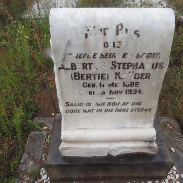 KRUGER Albertus Stephanus 1882-1934