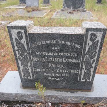 KRUGER Sophia Elizabeth Catharina nee V. ZYL 1890-1941