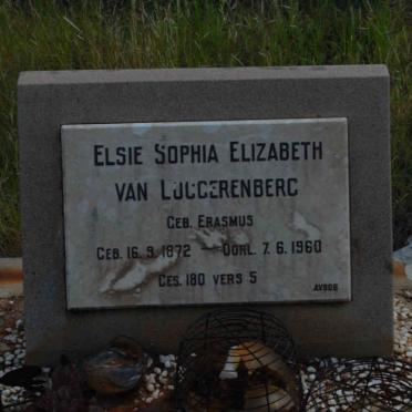 LOGGERENBERG Elsie Sophia Elizabeth, van nee ERASMUS 1872-1960