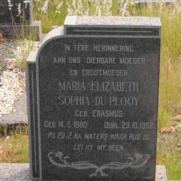 PLOOY Maria Elizabeth Sophia, du nee ERASMUS 1880-1962
