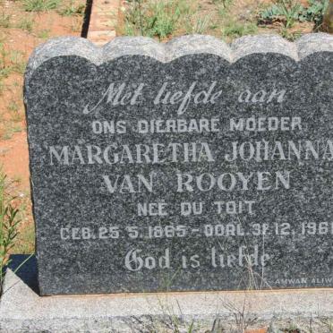 ROOYEN Margaretha Johanna, van nee DU TOIT 1865-1961