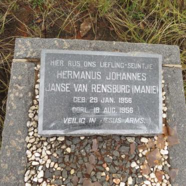 RENSBURG Hermanus Johannes, Janse van 1956-1956