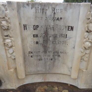 ROOYEN Hendrik, van 1891-1938