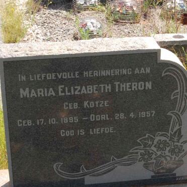THERON Maria Elizabeth nee KOTZE 1895-1957