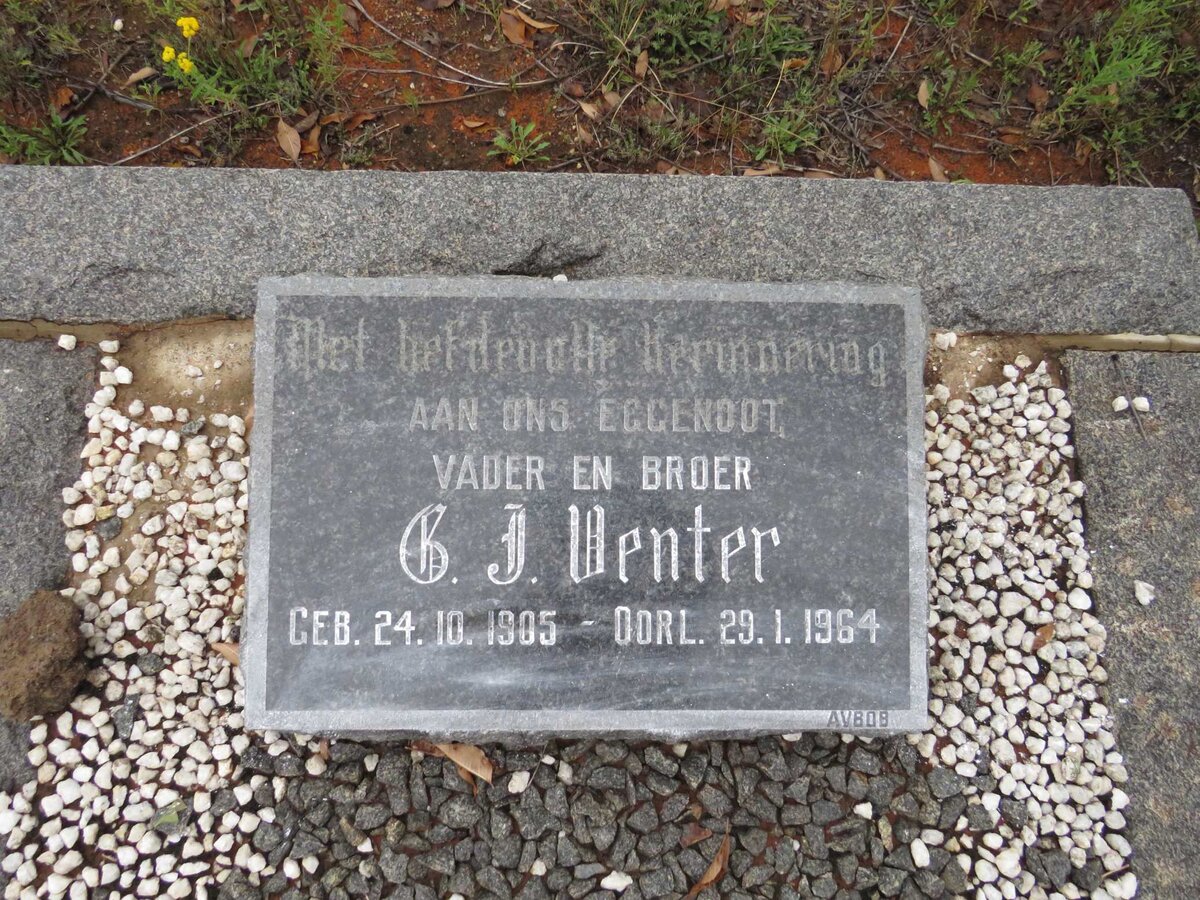 VENTER G.J. 1905-1964