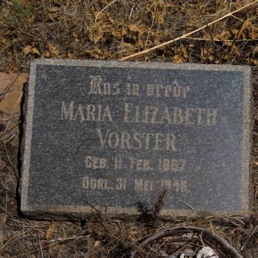 VORSTER Maria Elizabeth 1867-1948