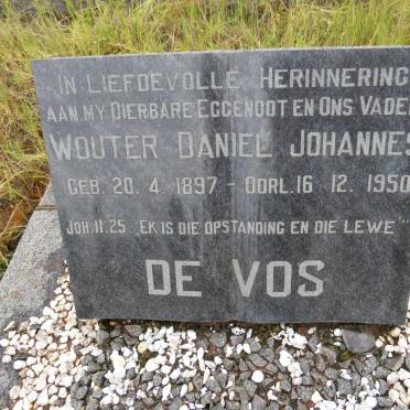 VOS Wouter Daniel Johannes, de 1897-1950