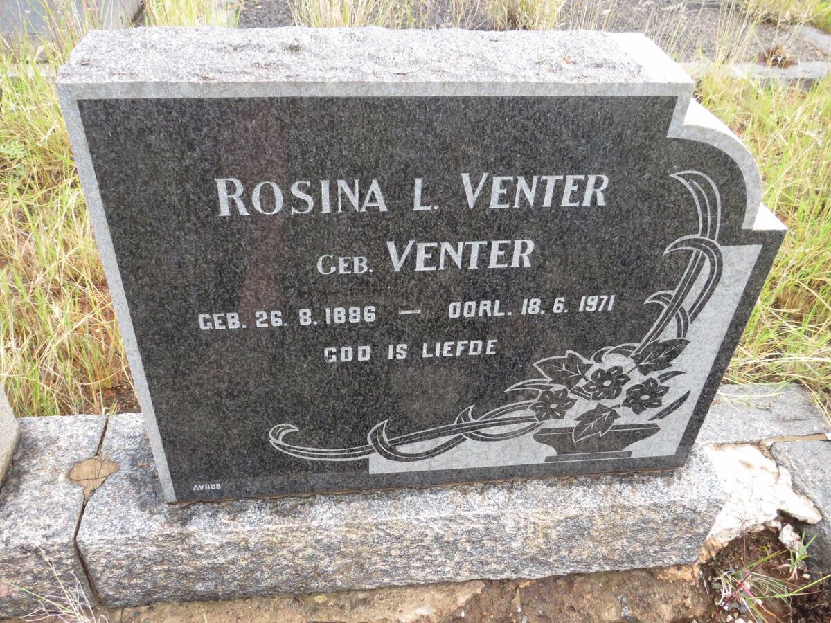 VENTER Rosina L. nee VENTER 1886-1971
