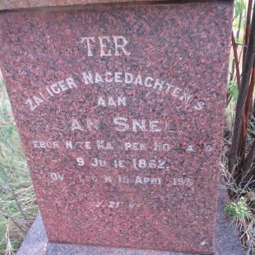 SNELL Jan 1862-1931