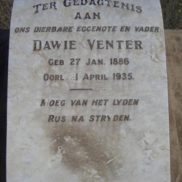 VENTER Dawie 1886-1935