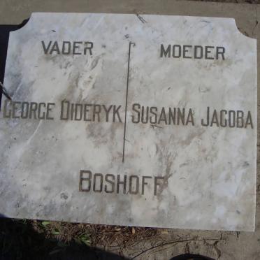 BOSHOFF George Dideryk &amp; Susanna Jacoba