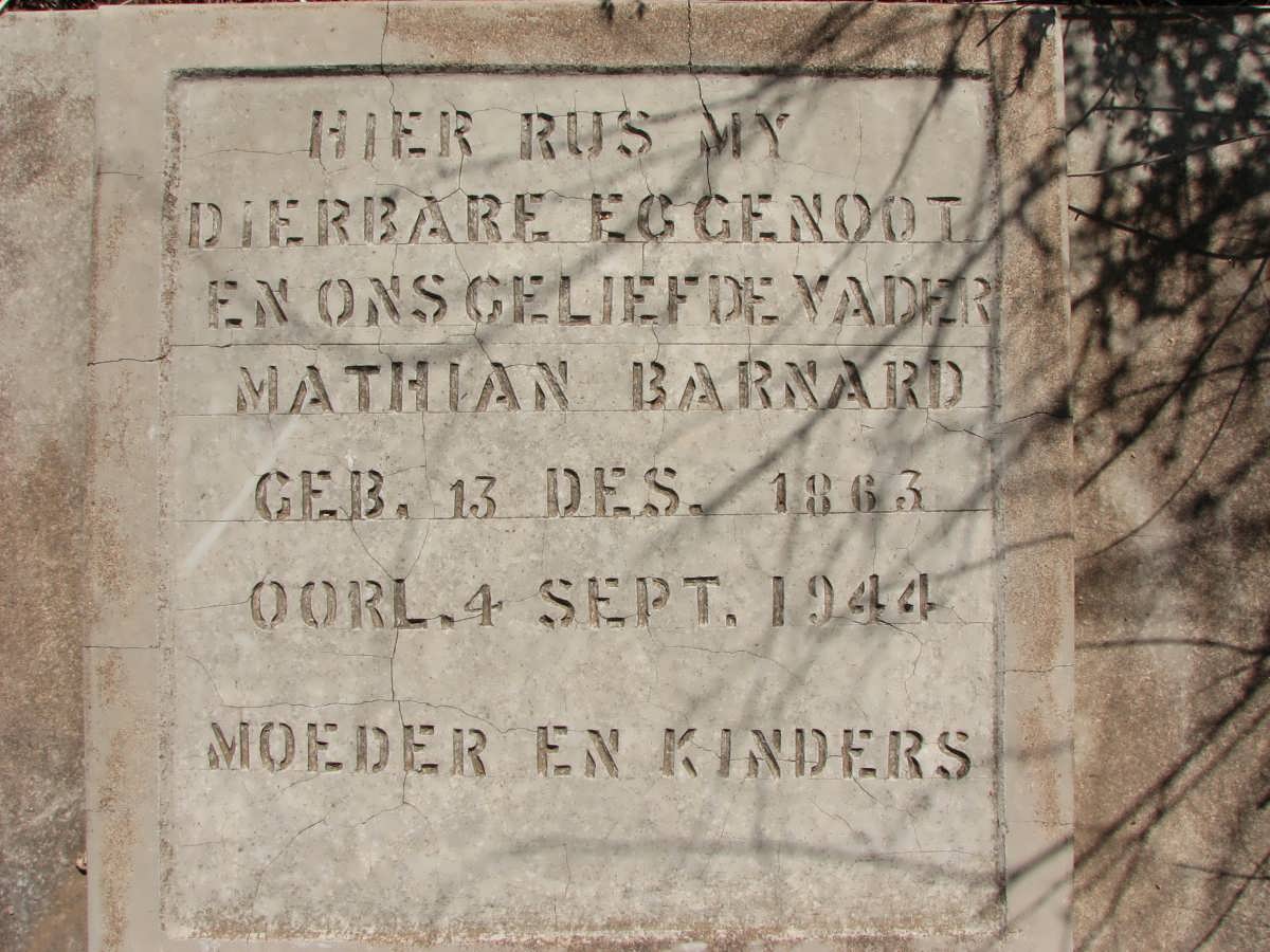 BARNARD Mathian 1863-1944