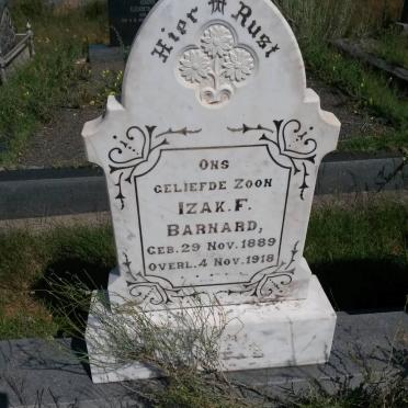 BARNARD Izak F. 1889-1918