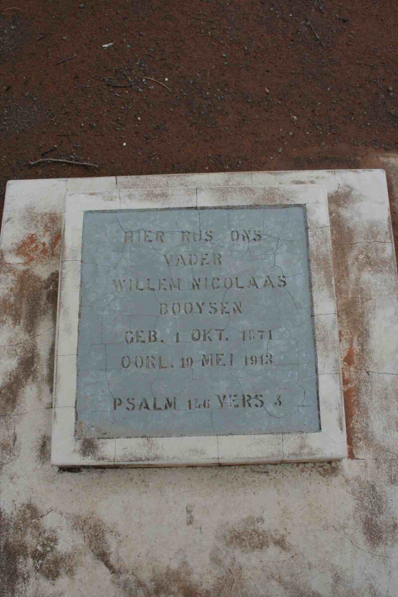 BOOYSEN Willem Nicolaas 1871-1913