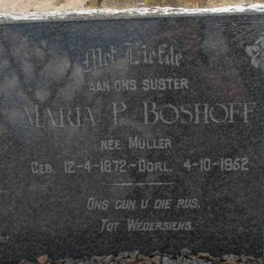 BOSHOFF Maria P. nee MULLER 1872-1952