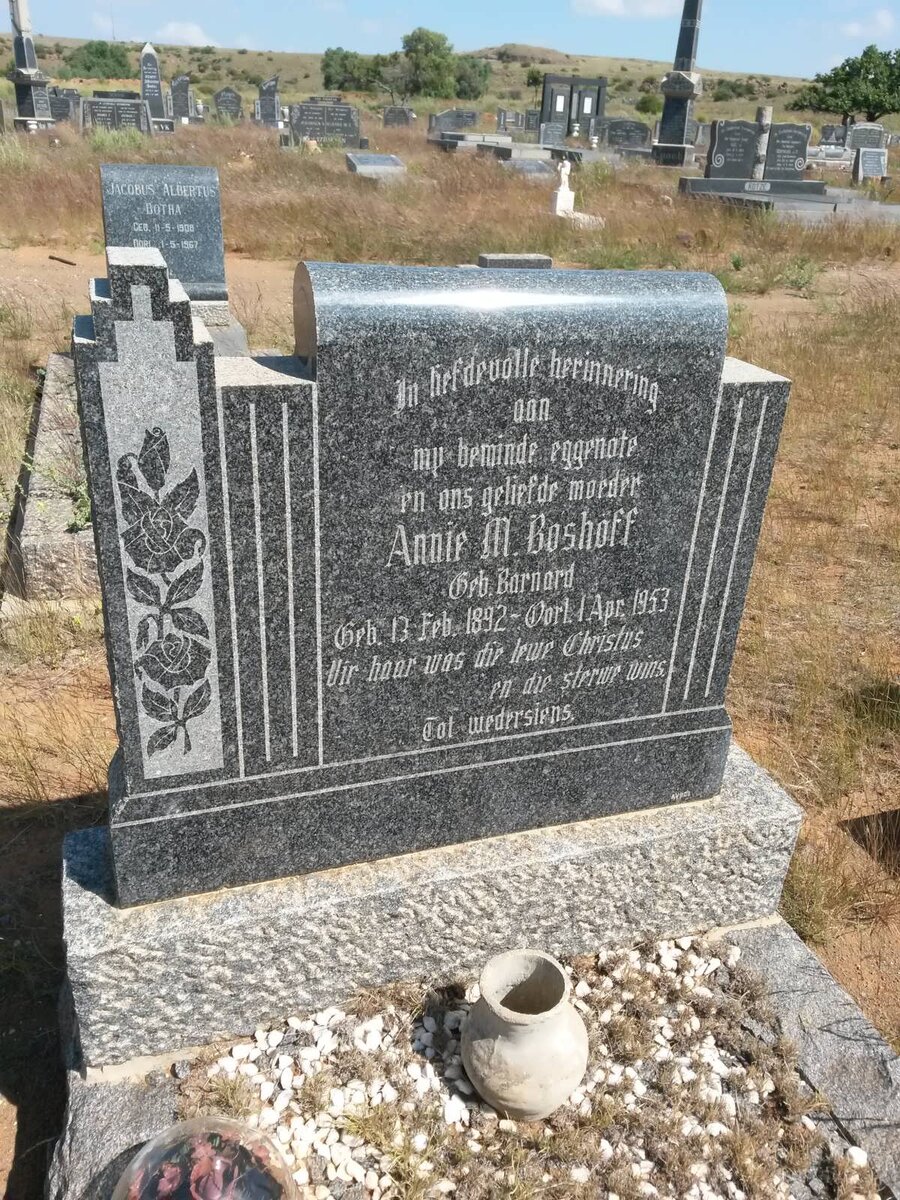 BOSHOFF Annie M. nee BARNARD 1892-1953