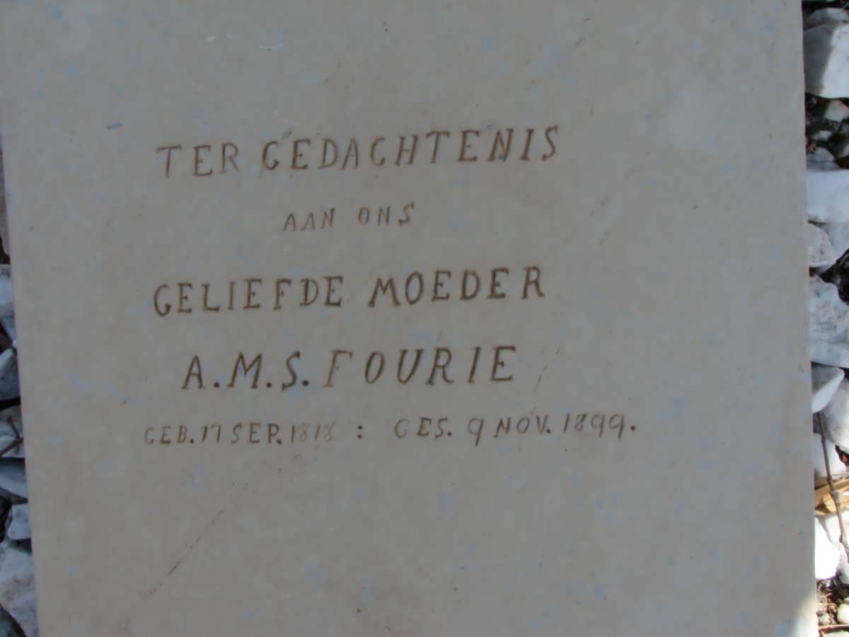 FOURIE A.M.S. 1818-1899
