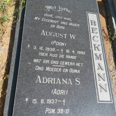 BECKMANN August W. 1932-1992 &amp; Adriana S. 1937-