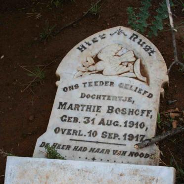 BOSHOFF Marthie 1910-1917