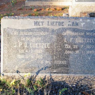 COETZEE J.P.D. 1869-1953 &amp; L.F. 1877-1967