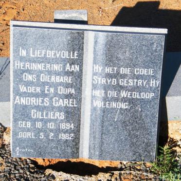 CILLIERS Andries Carel 1894-1982