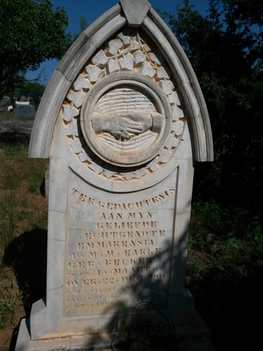 EARLE Emmarensia F.M.M. nee BECKER 1881-1916