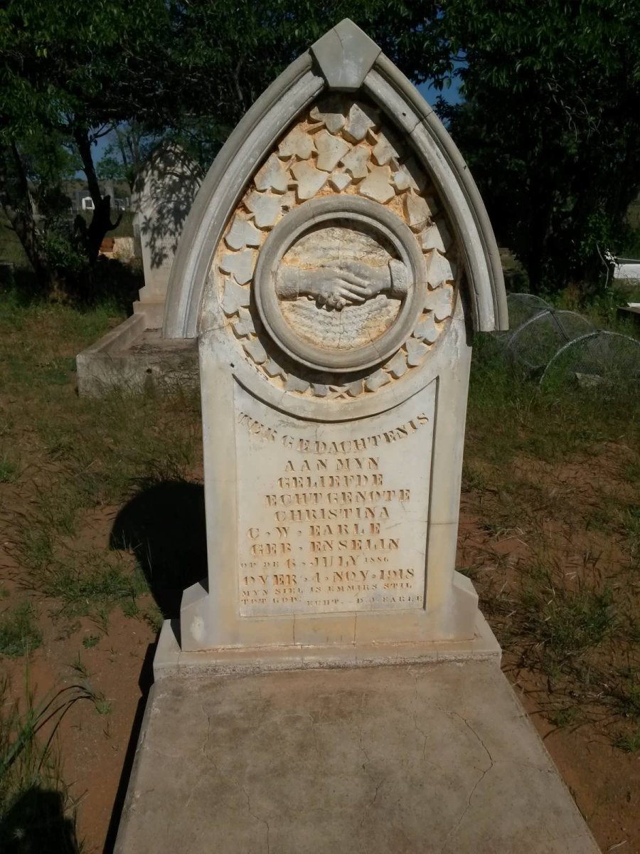 EARLE Christina C.W. nee ENSELIN 1886-1918