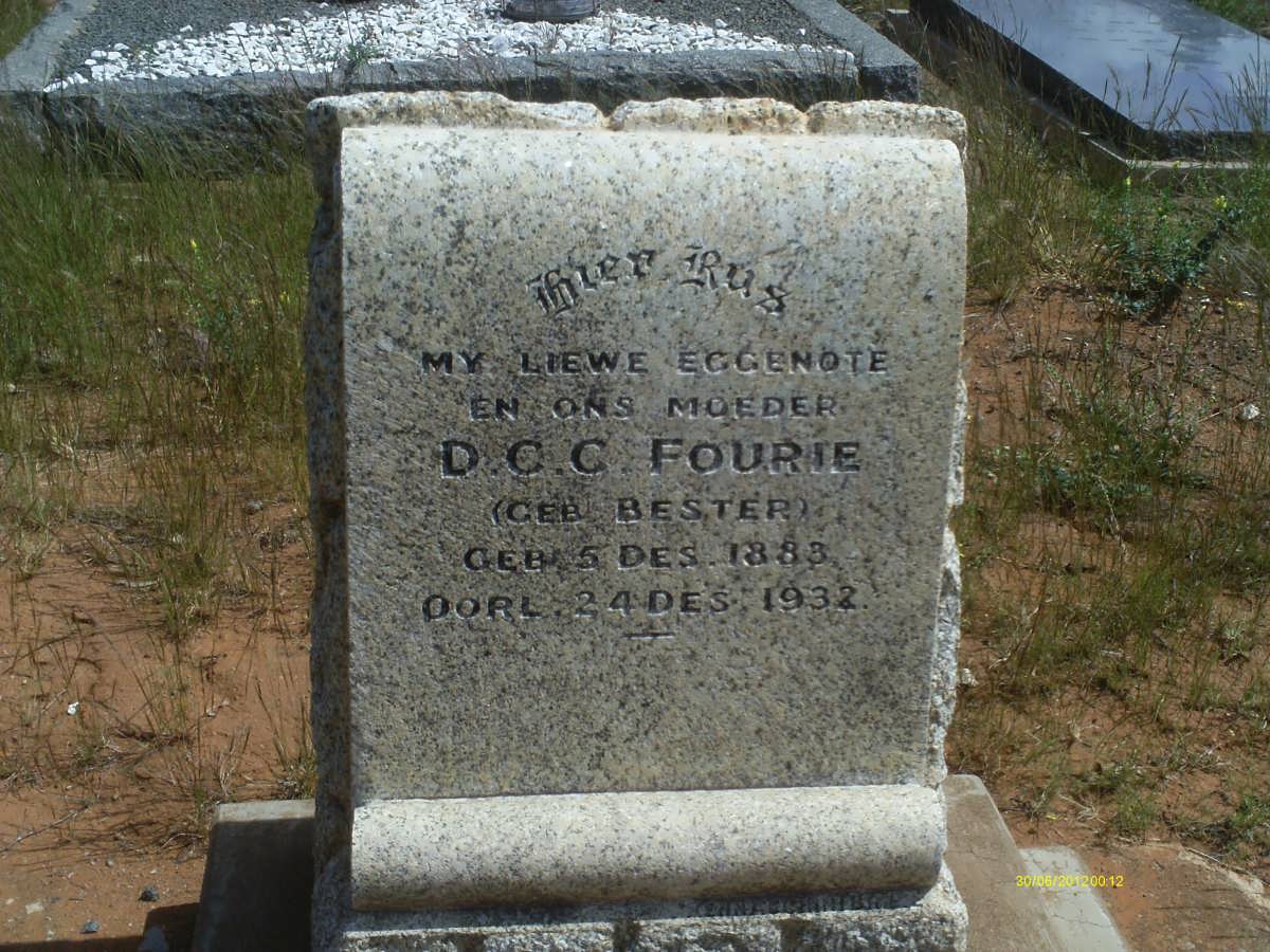 FOURIE D.C.C. nee BESTER 1883-1932