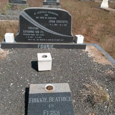 FOURIE Johan Christoffel 1882-1937 :: VAN ZYL Christina Catharina voorheen FOURIE nee FOURIE 1887-1972