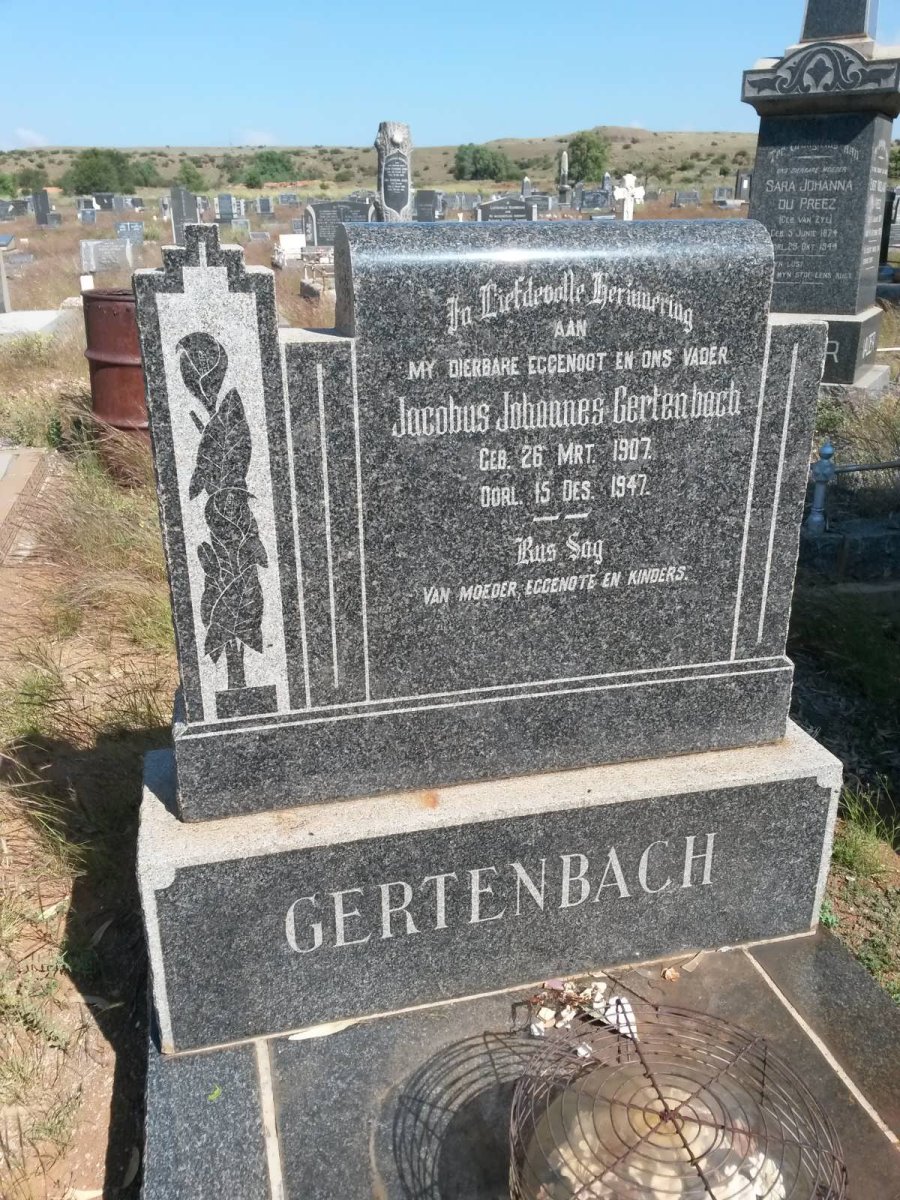 GERTENBACH Jacobus Johannes 1907-1947