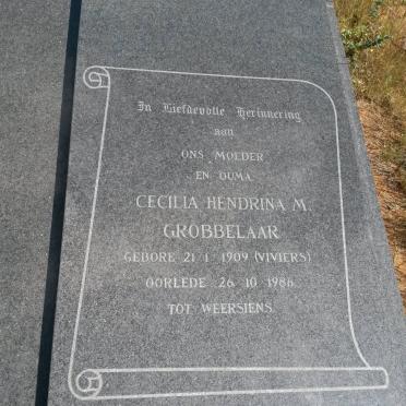 GROBBELAAR Cecilia Hendrina M. nee VIVIERS 1909-1986