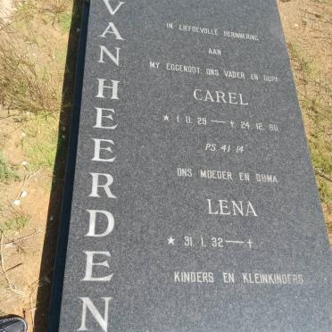 HEERDEN Carel, van 1929-1980 &amp; Lena 1932-