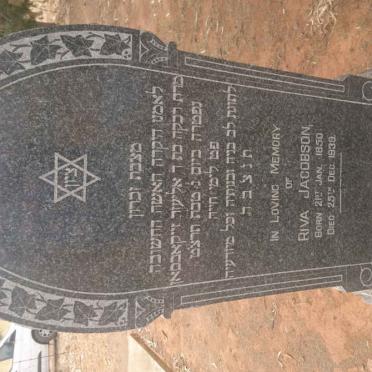 JACOBSON Riva 1850-1939