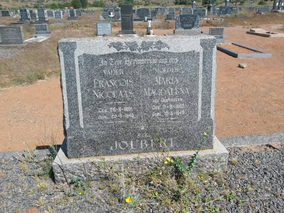 JOUBERT Francois Nicolaas 1861-1848 &amp; Maria Magdalena OOSTHUIZEN 1863-1949