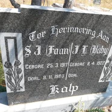 KALP S.J. 1917-1980 &amp; J.?. 1922-