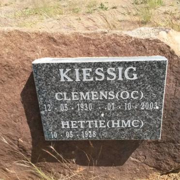 KIESSIG O.C. 1930-2003 &amp; H.M.C. 1928-