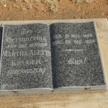 KRUGER Martha Aletta nee OBERHOLZER 1884-1964