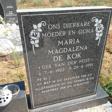 KOK Maria Magdalena, de nee VAN DER POST 1902-1991