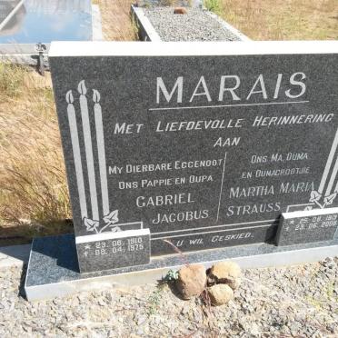 MARAIS Gabriel Jacobus 1910-1975 &amp; Martha Maria STRAUSS 1913-2008