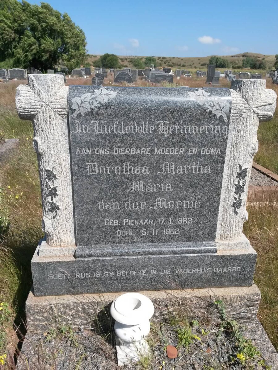 MERWE Dorothea Martha Maria, van der nee PIENAAR 1883-1962