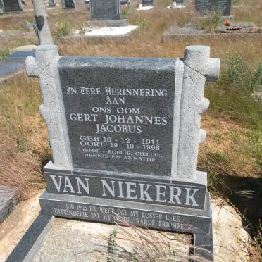 NIEKERK Gert Johannes Jacobus , van 1911-1998