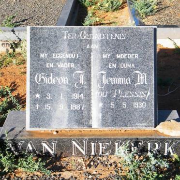 NIEKERK Gideon J., van 1914-1987 &amp; Jemima M. DU PLESSIS 1930-