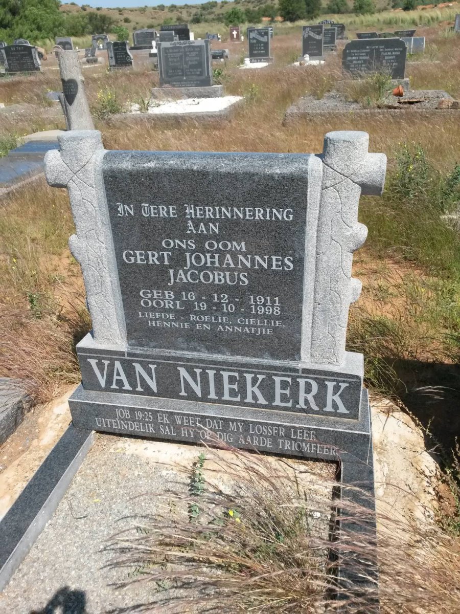 NIEKERK Gert Johannes Jacobus , van 1911-1998