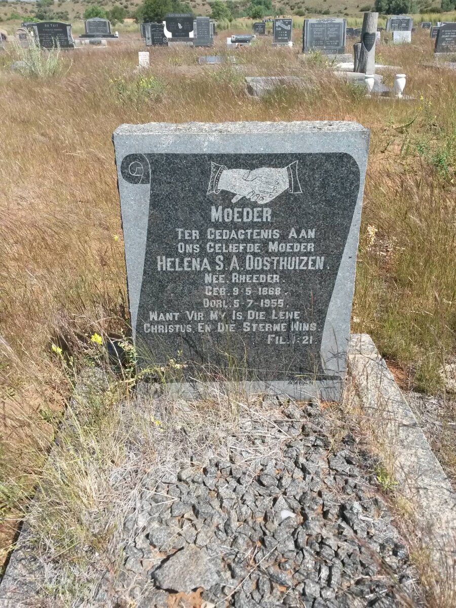 OOSTHUIZEN Helena S.A. nee RHEEDER 1868-1955
