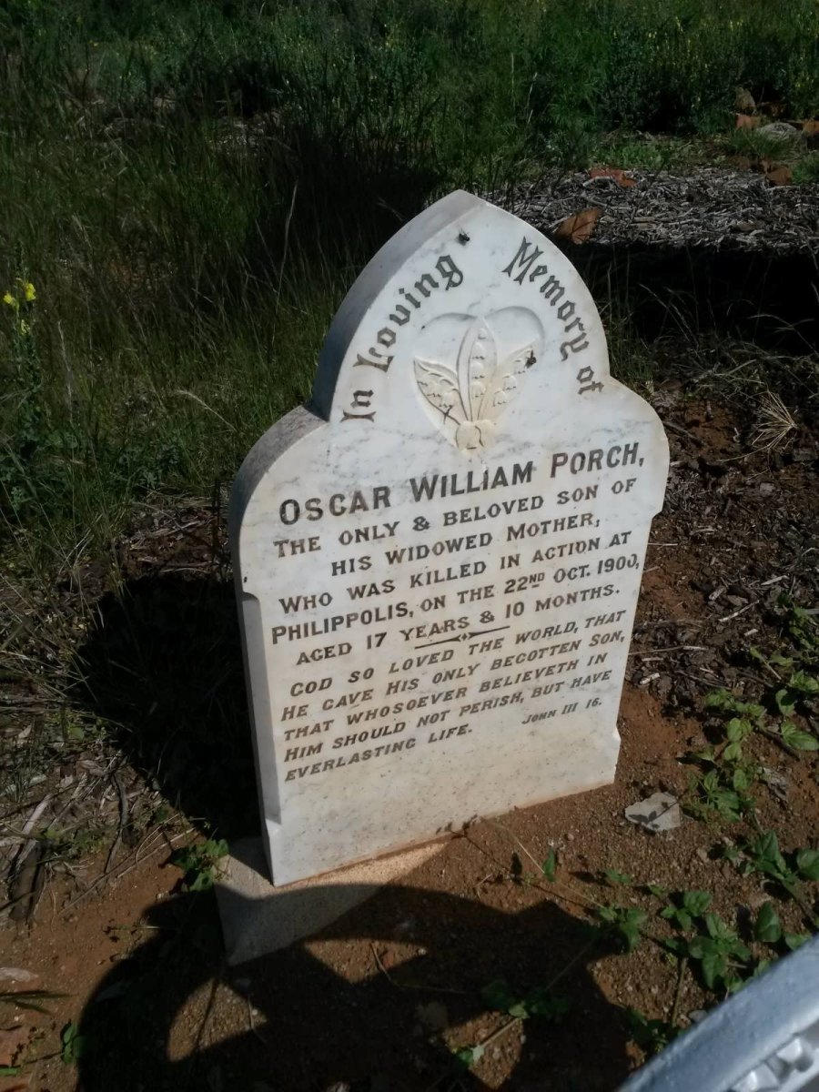 PORCH Oscar William -1900