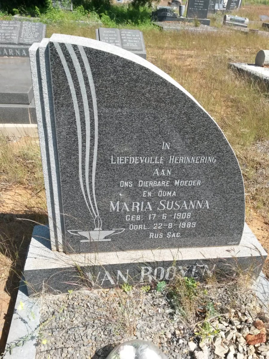 ROOYEN Maria Susanna, van 1908-1989
