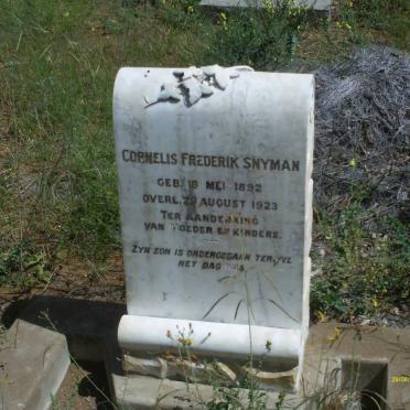 SNYMAN Cornelis Frederik 1892-1923